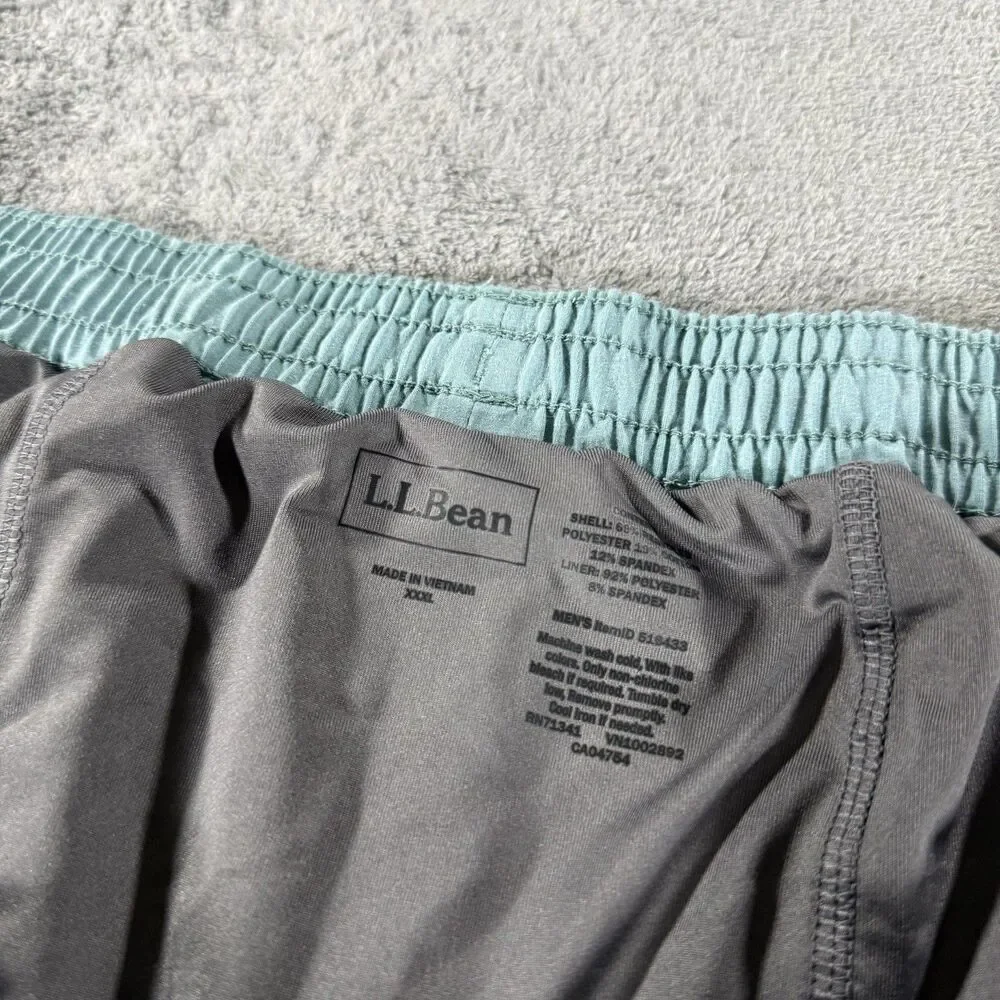 L.L. Bean All Adventure Swim Shorts Lined 7” Men’s XXXL Blue Compression Lined